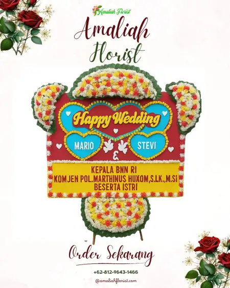Papan Bunga Pernikahan Bumi Asih